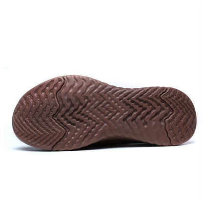 Brown shoe sole with tread pattern on a white background